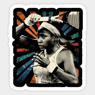 vintage coco gauff shirt Sticker